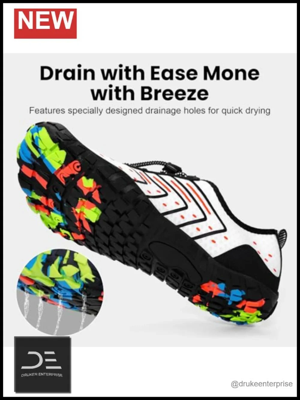 Wide Toe Box Barefoot Water Shoes Men Women Quick-Dry Zero Drop Non-Slip Beach